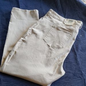 Lands end stretch straight leg beige Jean's 26W